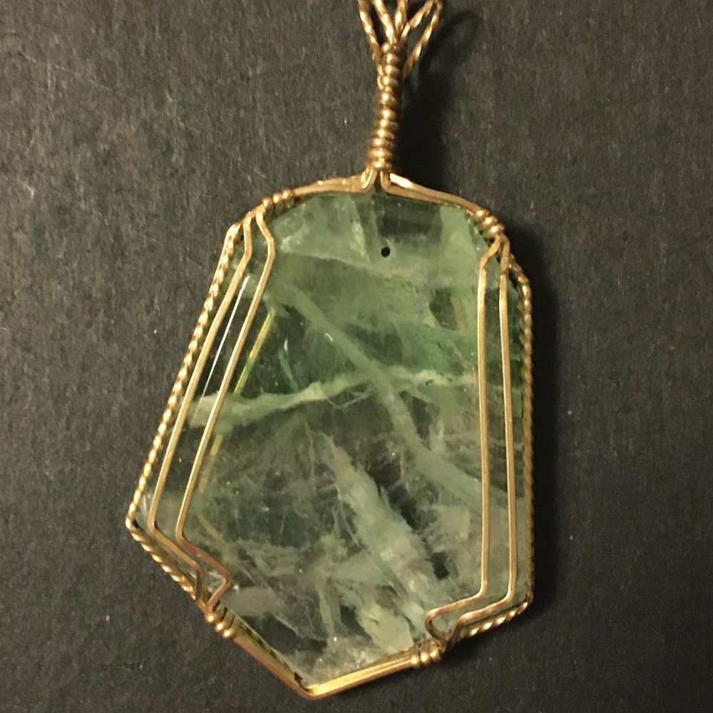 Genuine Green Fluorite Pendant